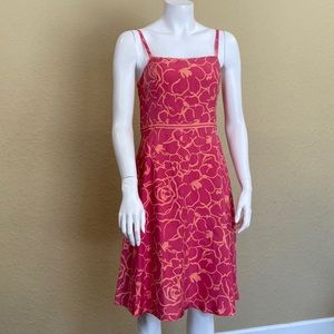 Ann Taylor midi dress with timeless summer floral pattern. Size 6.
